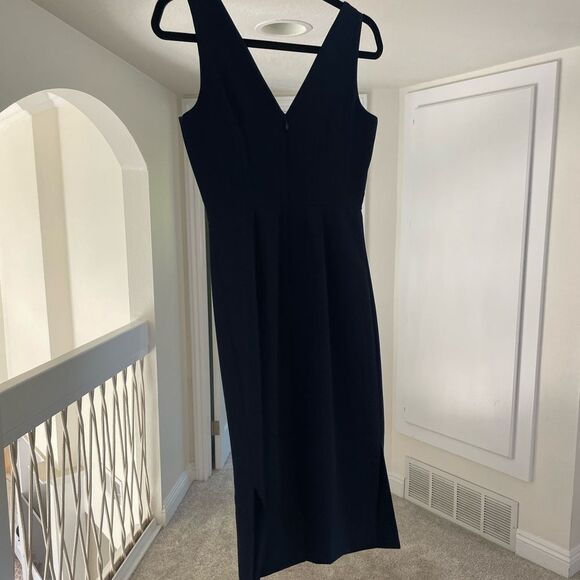 Vince Camuto Navy midi dress with button detail, size 0 - Picture 2 of 5